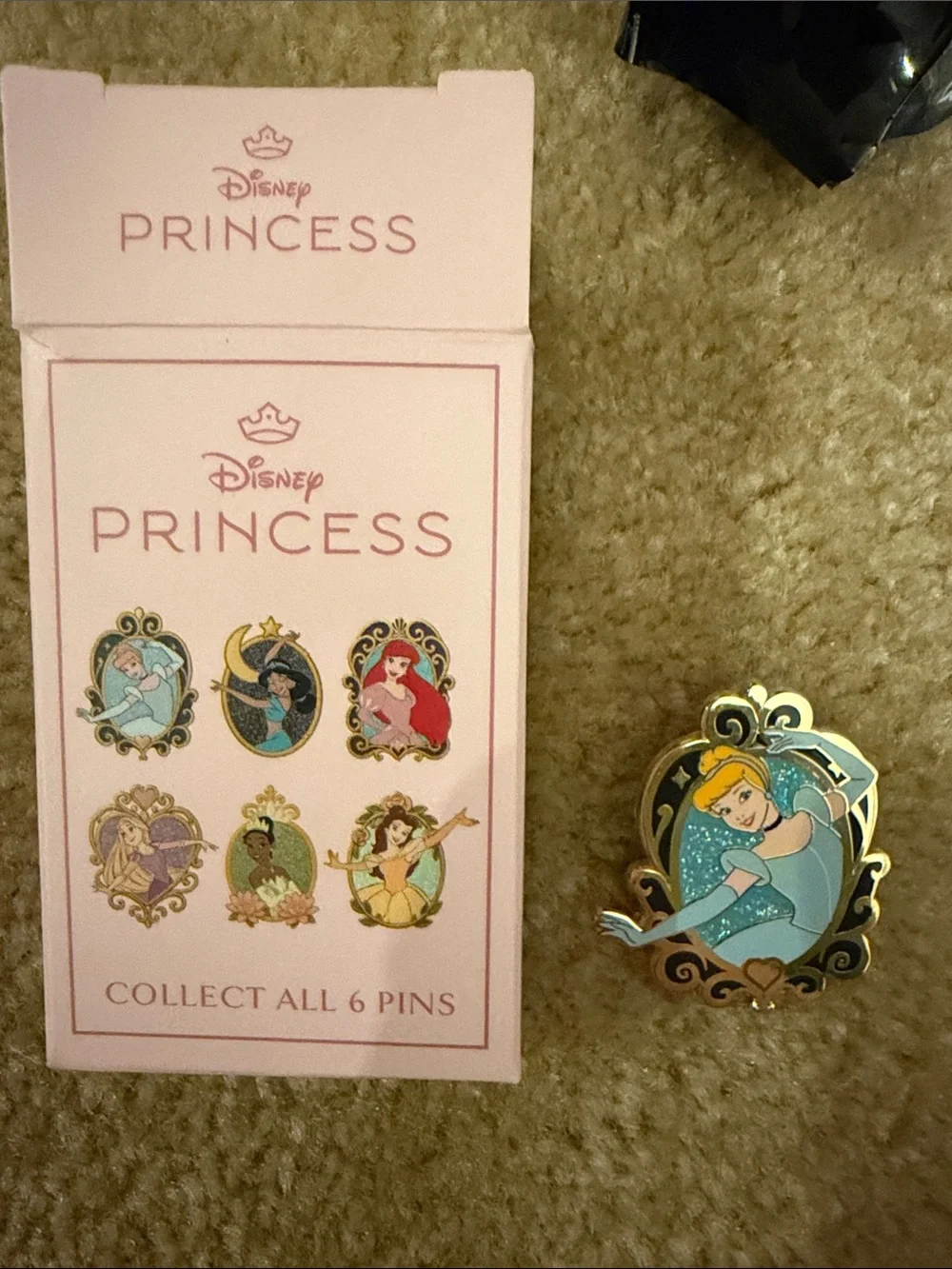 Disney Princess Cinderella Blue and Gold Enamel Pin - Kids Accessories